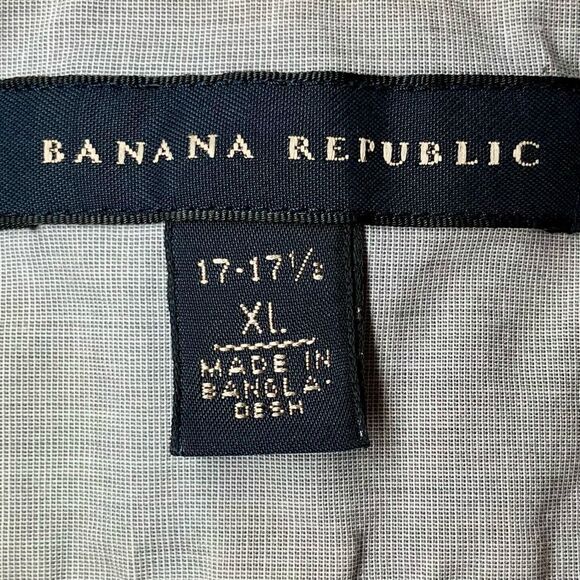 Banana Republic Plaid Button Down Shirt in Grey/Orange/Red Men’s XL/17-17 1/2 - Picture 4 of 6